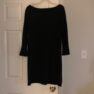 Black Dress with bell sleeves. Size Large